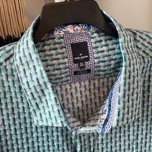 Big & Tall, Daniel Hechter Men’s Geo-print Dress/Sports Shirt, Size 6XL